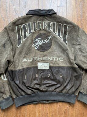 Pelle Pelle Marc Buchanan 1978 Brown Leather Vintage Bomber